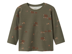 Name It tea leaf mushroom/bear shirt